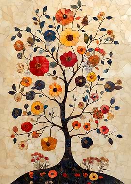 Floral Tree Mosaic