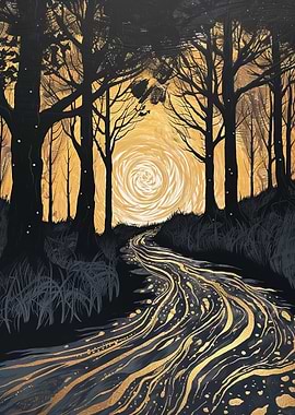 Golden Path Through Dark Forest