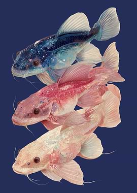 Modern Angler Art | Three Colorful Fish Wall Decor
