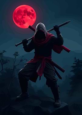 Ninja under the Red Moon