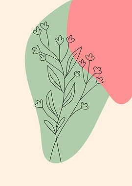 Minimalist Floral Line Art