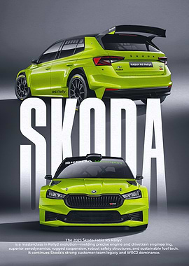 Skoda Fabia RS Rally2 Car Poster
