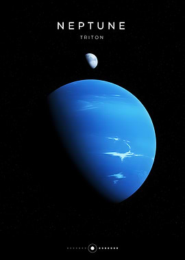Neptune and Triton in Space