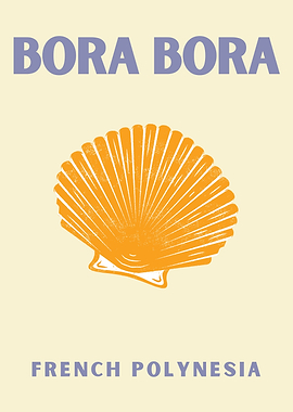 Bora Bora French Polynesia Travel Poster