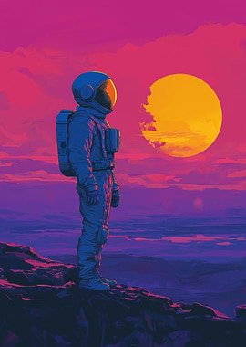 Astronaut Sunset