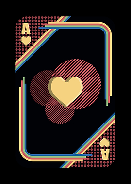 Retro Ace of Hearts