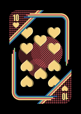 Retro Ten of Hearts