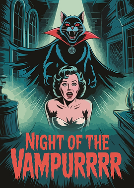 Night of the Vampurrrr Poster