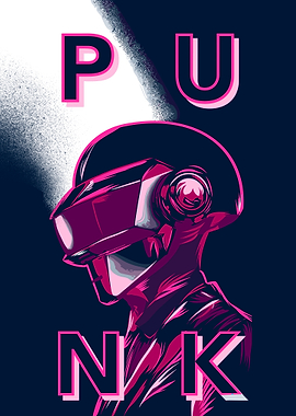 Daft Punk stylized portrait