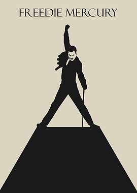 Freddie Mercury Silhouette Art