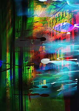 Abstract Cityscape collage