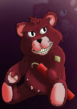 Evil Teddy Bear with Dynamite