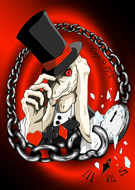 Creepy Rabbit with Top Hat