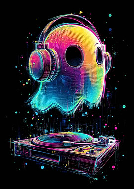 Ghost DJ Headphones Turntable