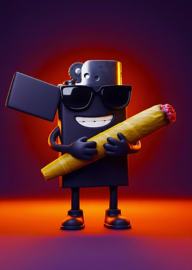 Cool Lighter Character with Blunt