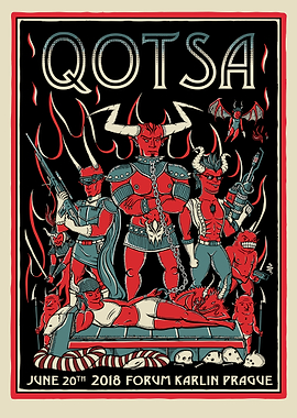 QOTSA Concert Poster - Prague 2018
