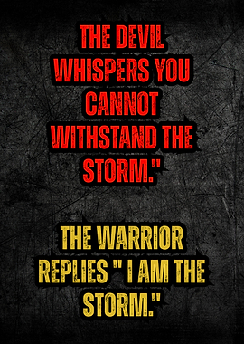 Inspirational Quote: Devil vs. Warrior