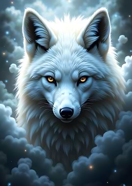 White Wolf in the Clouds
