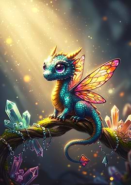 Cute Dragon with Fairy Wings