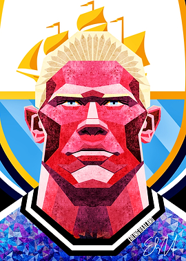 Erling Haaland Geometric Portrait