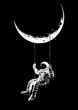 Astronaut on Moon Swing