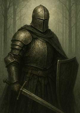 Medieval Knight in Forest
