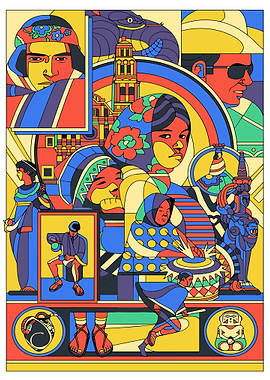 Mexican Culture Colorful Illustration
