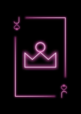 Neon Jack of Spades