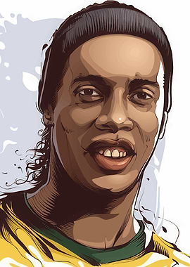 Ronaldinho Portrait Illustration