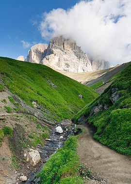 Mountain Valley Landscape - Val di Fassa - Italy