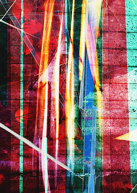 Abstract Vertical Lines and Shapes