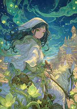 Anime Girl on Horseback