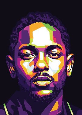 Kendrick Lamar Pop Art Portrait