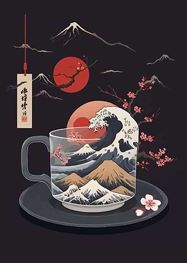 Japanese Landscape Wave Kanagawa