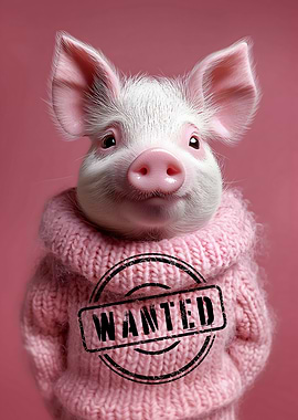 Wanted - Piglet In Pink Sweater