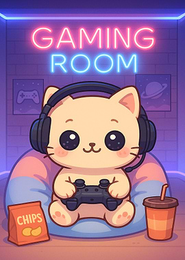 Cozy Gamer Cat