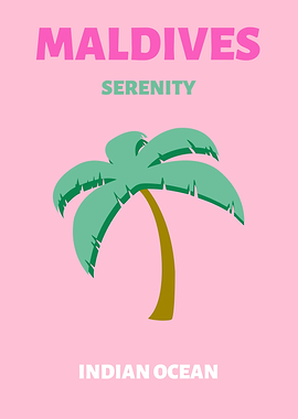 Maldives Serenity Palm Tree