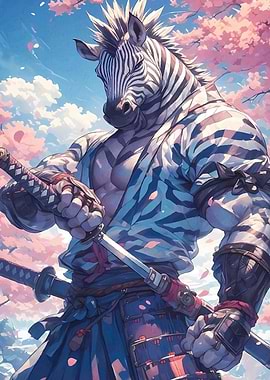 Zebra Samurai Katana