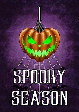 Jack-O-Lantern Green Glow I Love Spooky Season