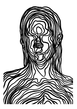 Abstract Line Art Portrait