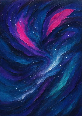 Abstract Space Nebula Painting