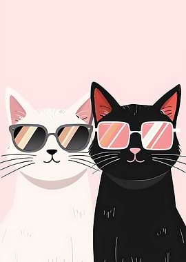 Cool Cats with Sunglasses