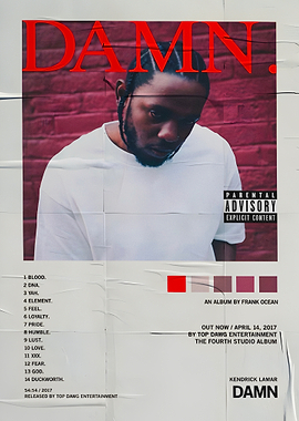 Kendrick Lamar DAMN Album Cover