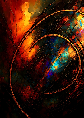 Abstract Porcelain #74 - Abstract Colorful Swirl