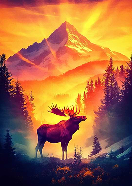 Moose Mountain Landscape Sunset