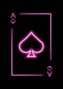 Neon Ace of Spades