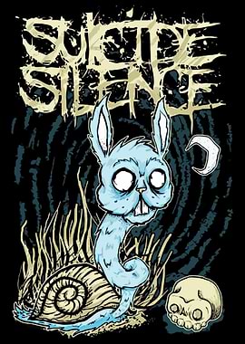 Suicide Silence Rabbit Snail Skull Art