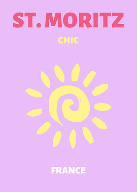 St. Moritz Chic France Poster