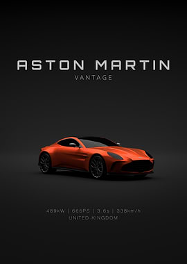 Front Specs Aston Martin Vantage 2024 Orange