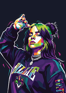 Billie Eilish Pop Art Portrait